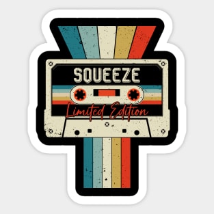 Graphic Squeeze Proud Name Cassette Tape Vintage Birthday Gifts Sticker